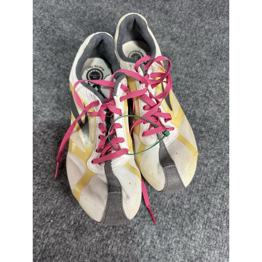 Brooks Sprint PR LD Track Spikes – Women’s 7.5 –White/Yellow/Pink –Long Distance